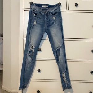 Kancan distressed ankle jeans